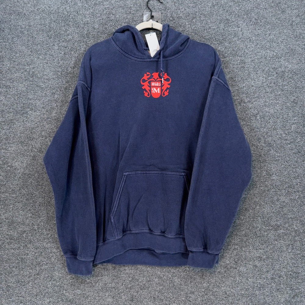 Old Milwaukee Pheasant Hoodie Mens Small Blue Sweatshirt Urban Outfitters NEW